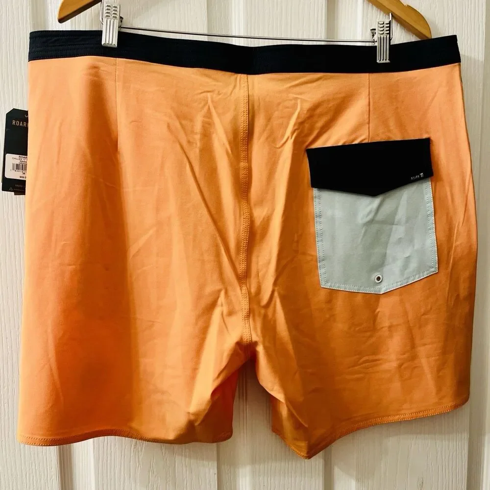 Roark Chiller Mixtape 17”‎ Boardshorts Orange Men's 38 Swim Trunks Shorts RB454